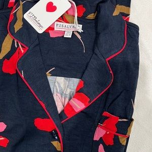 PJ SALVAGE SET.  SIZE XS.   BLUE, RED, PINK,BROWN.  95% MODAL. 5%  ELASTANE. NEW